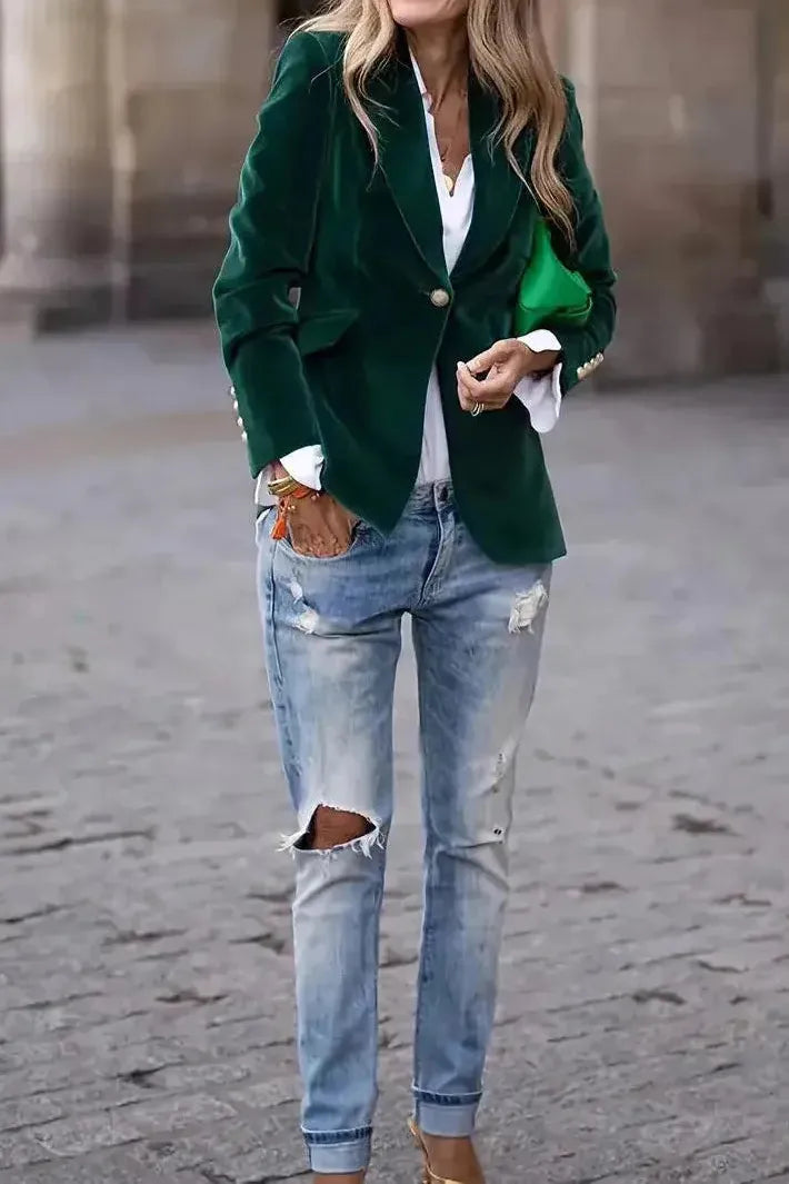 CAMILLE – POLISHED POWER BLAZER