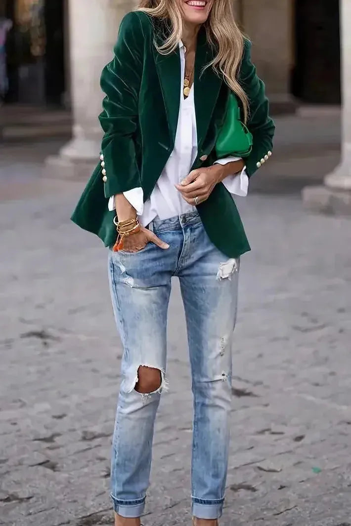 CAMILLE – POLISHED POWER BLAZER