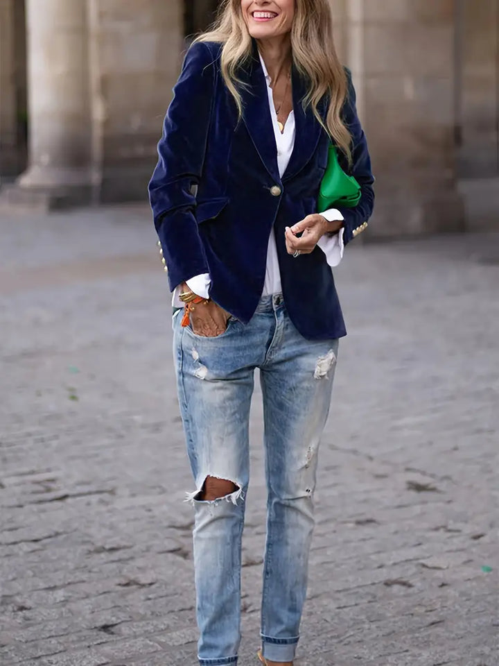 Julissa - Elegante Fluwelen Blazer
