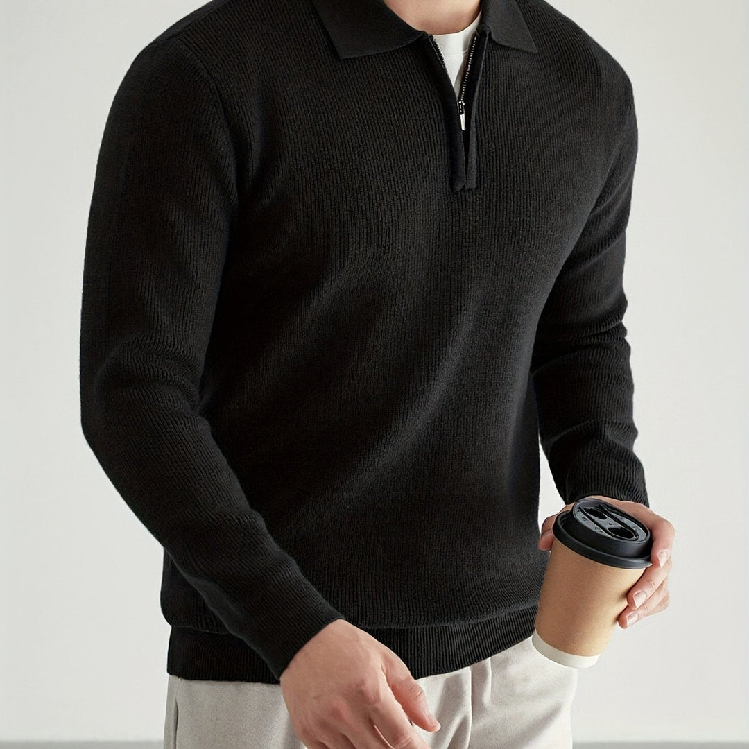 Donovan | Verfijnde Quarter-Zip Polo Trui