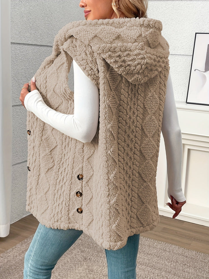 Lorna | Gezellige Hooded Mouwloze Vest