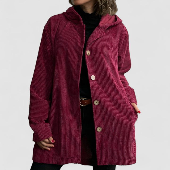 Cordia - Comfortabele Cord-Jack met Kap