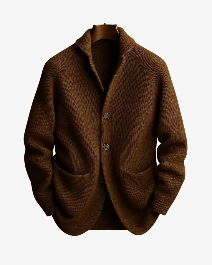 Elliot | Op maat gemaakte Knopen-Front Brei Cardigan