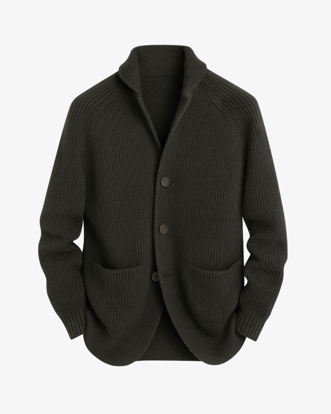 Elliot | Op maat gemaakte Knopen-Front Brei Cardigan