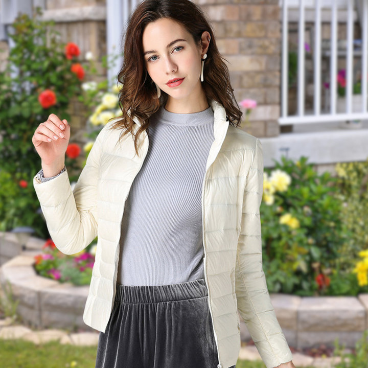 Seraphina | Witte Dons Waterdichte Jas
