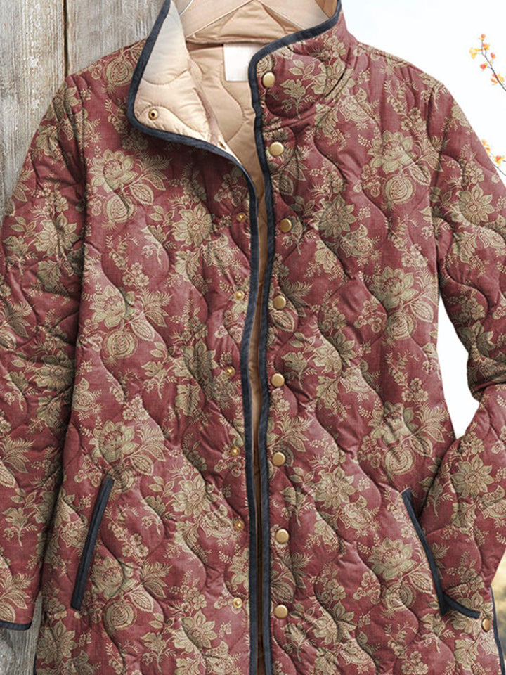 Damesjas in vintage-stijl met bloemenpatroon