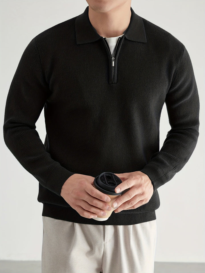 Donovan | Verfijnde Quarter-Zip Polo Trui