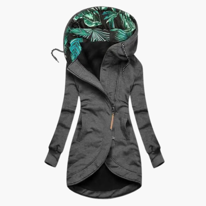 Dames Asymmetrische Rits Hoodie Jast