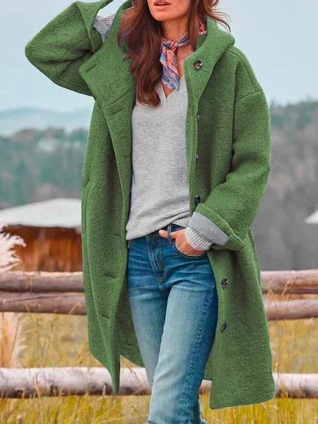 JANICE - GEZELLIGE HOODED TWEED JAS