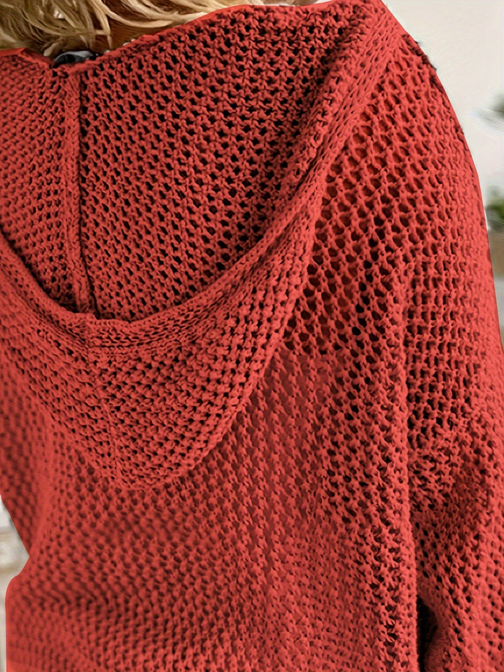 Delaney | Ontspannen Opengehaakte Hoodie Trui