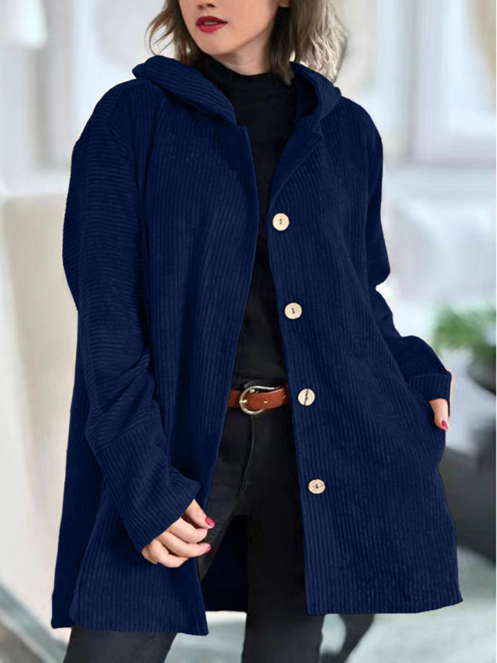 Cordia - Comfortabele Cord-Jack met Kap