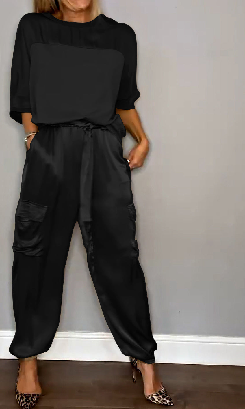 Belle - Satijnen dames co-ord set