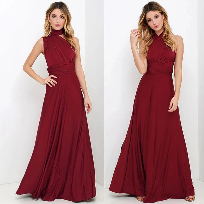 Kensi - Maxi jurk met wikkel top