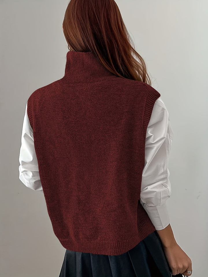 Farrah | Hoge Hals Trui Vest