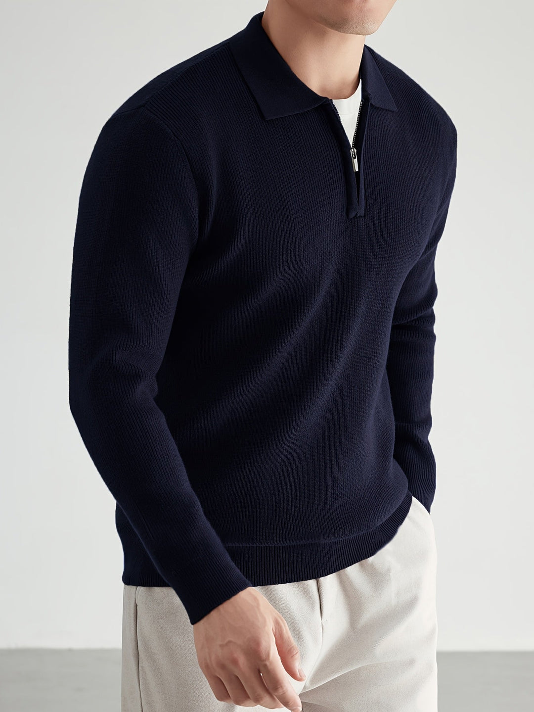 Donovan | Verfijnde Quarter-Zip Polo Trui