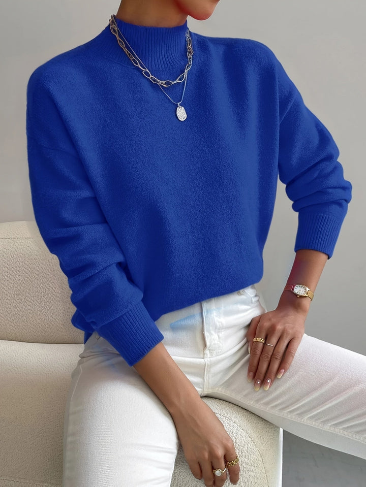 Dames Mock Neck Zachte Breiselsweater