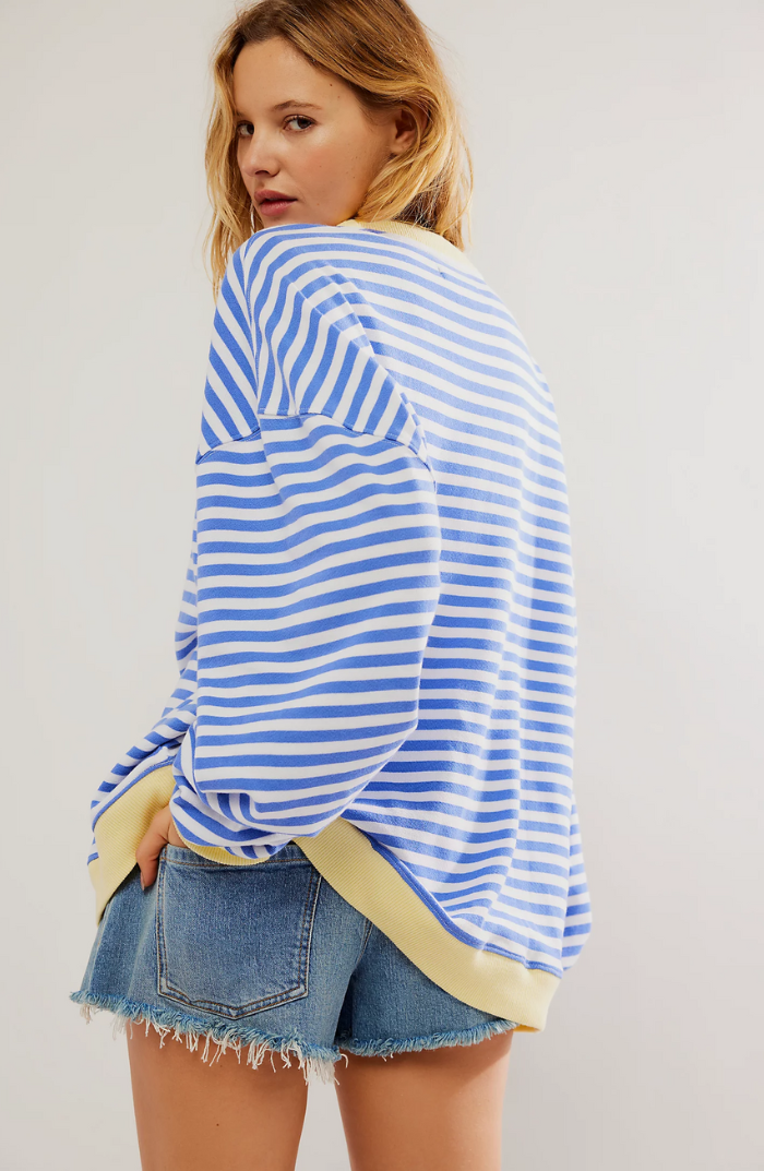 Stijlvolle Gestreepte Oversized Trui voor Vrouwen