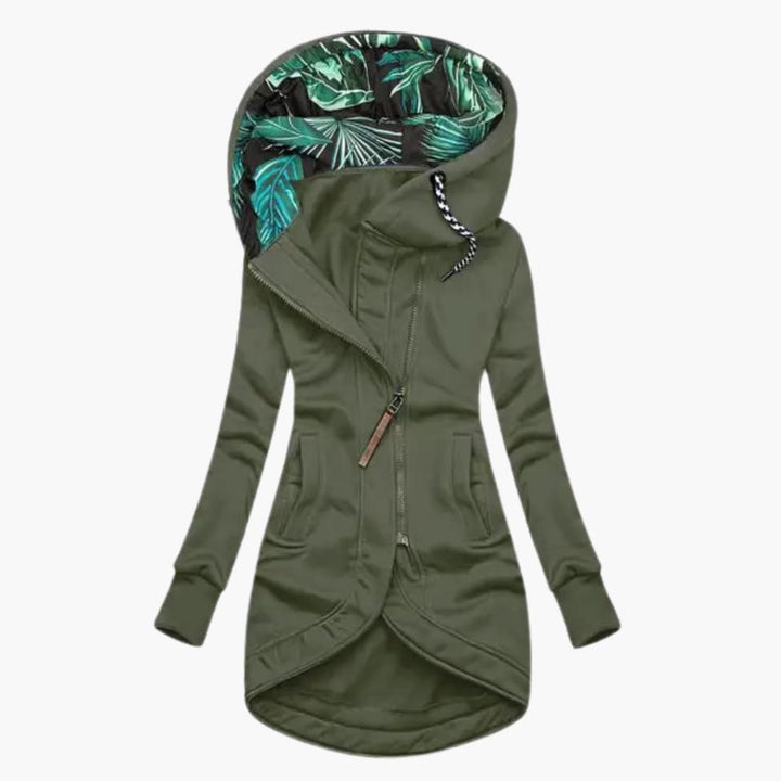 Dames Asymmetrische Rits Hoodie Jast