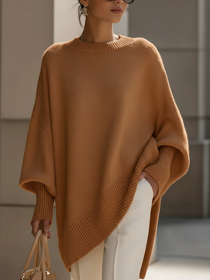 Dames Oversized Gebreide Poncho Trui