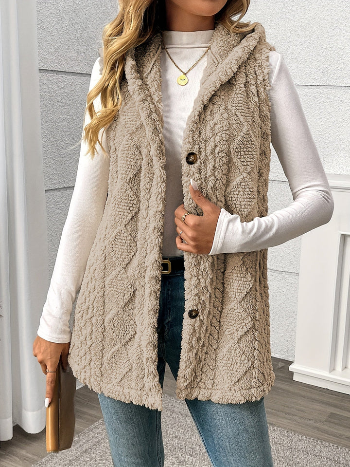 Lorna | Gezellige Hooded Mouwloze Vest
