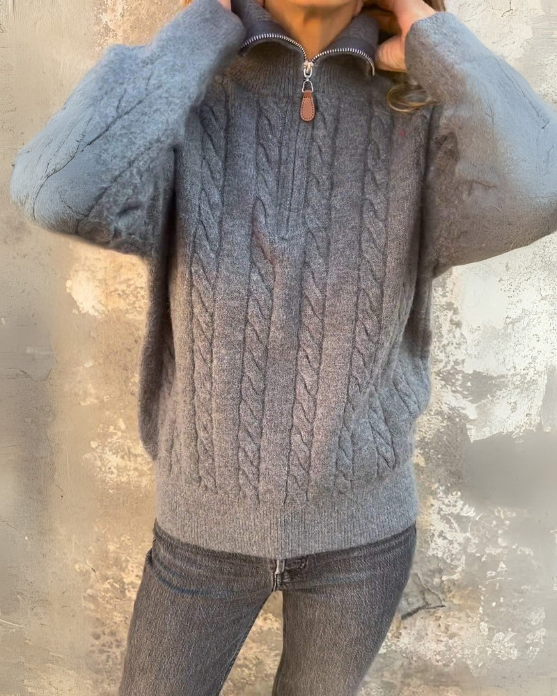 Rosalia - Premium Vrijetijd-Half-Zip-Pullover