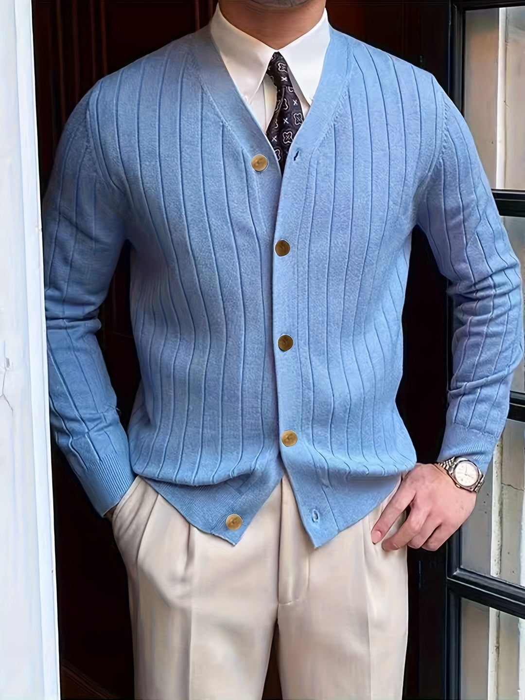 Oliver | Klassieke Knop-Up Cardigan