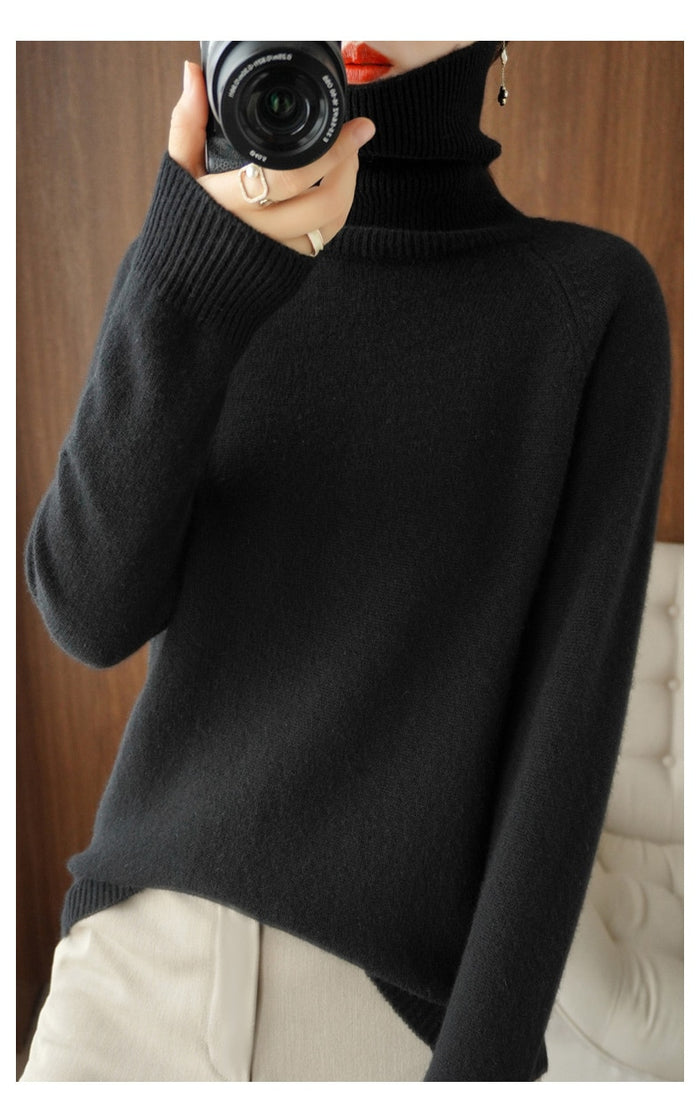 Dames Turtleneck Zachte Brei Lange Mouwen Trui