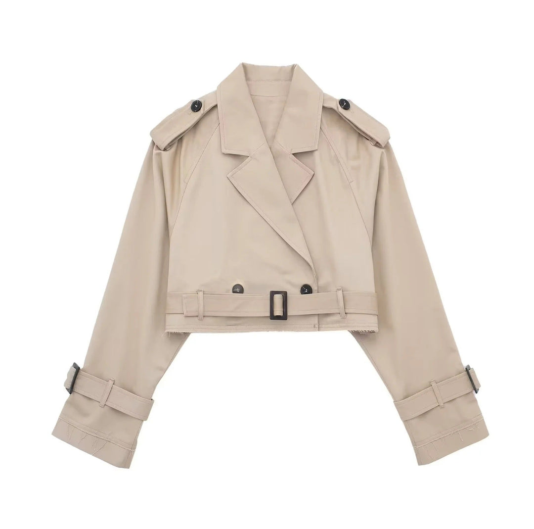 Stijlvolle Dames Trenchcoat Kort Model voor Casual Look