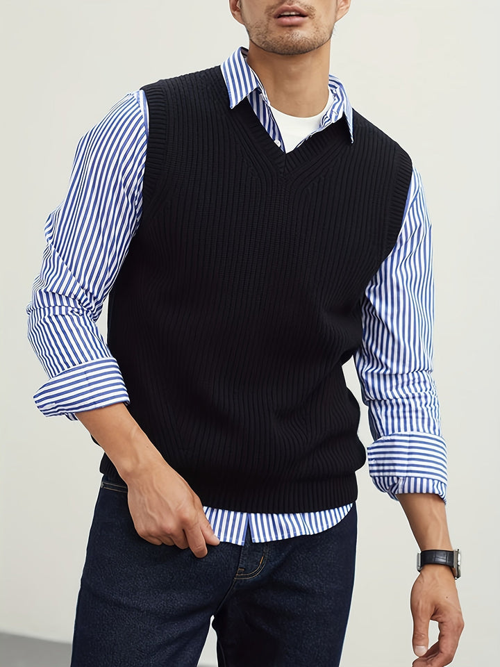 Ellis | Klassieke V-hals Sweater Vest