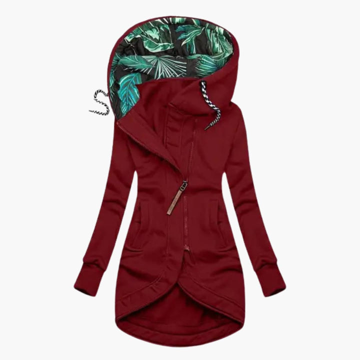 Dames Asymmetrische Rits Hoodie Jast