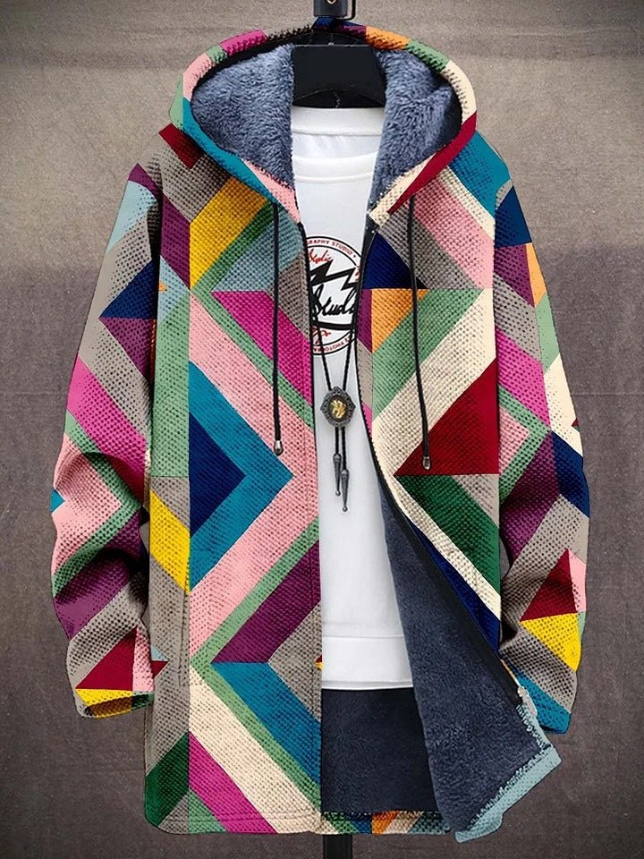 ELISE – GEOMETRISCHE GEZELLIGE HOODED JAS