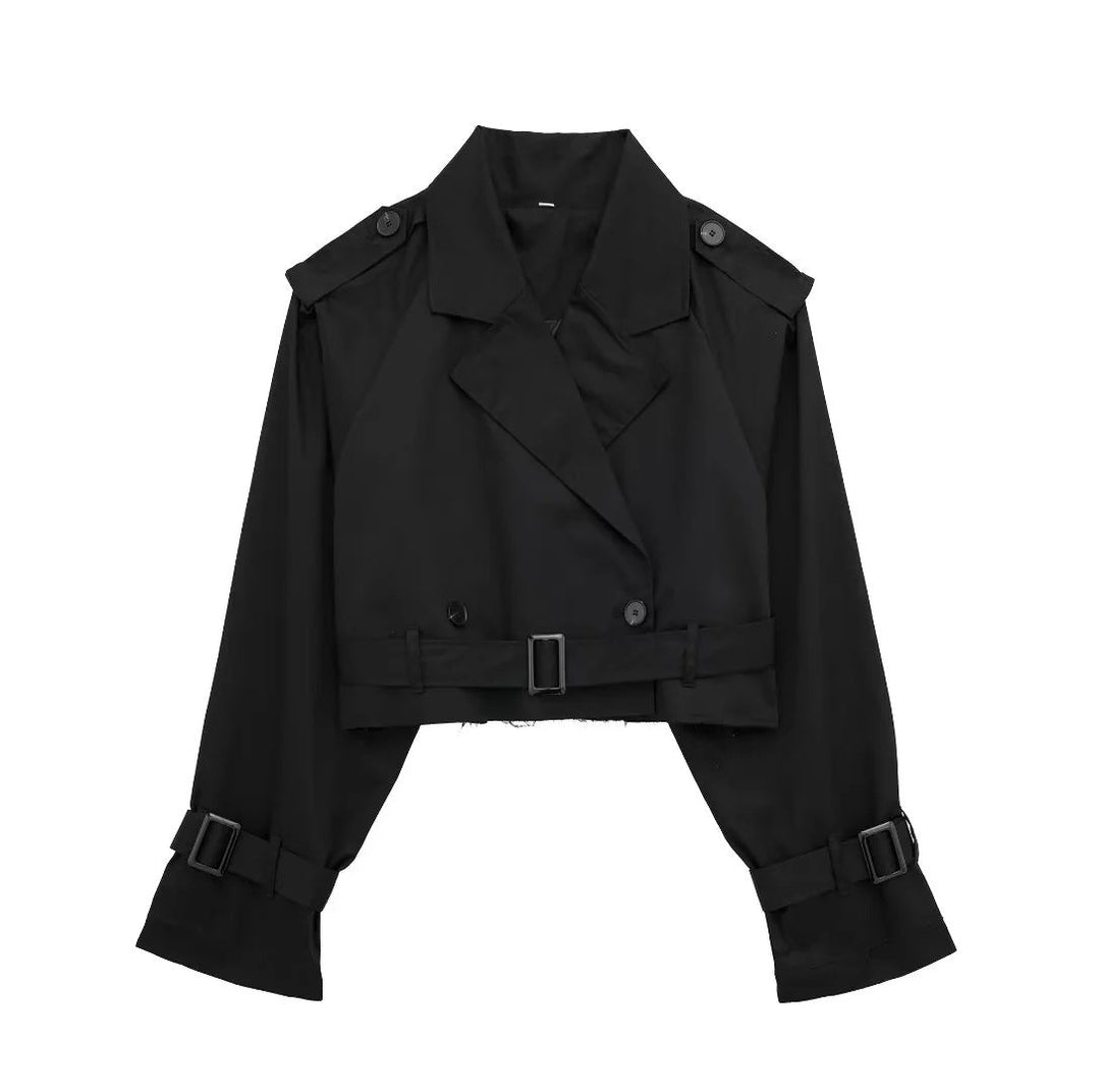 Stijlvolle Dames Trenchcoat Kort Model voor Casual Look