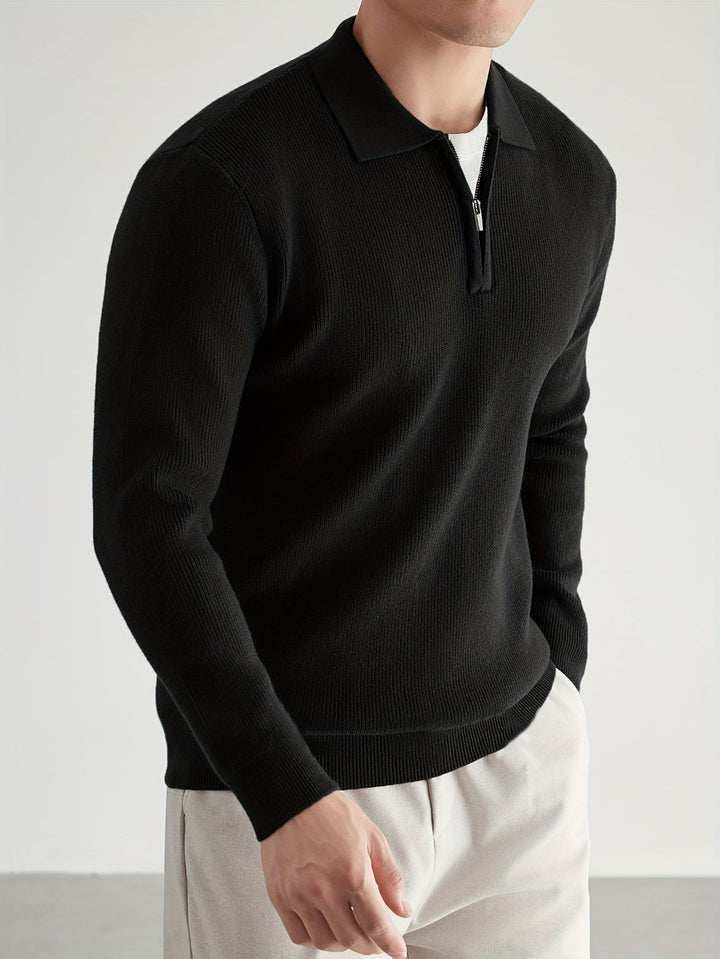 Donovan | Verfijnde Quarter-Zip Polo Trui