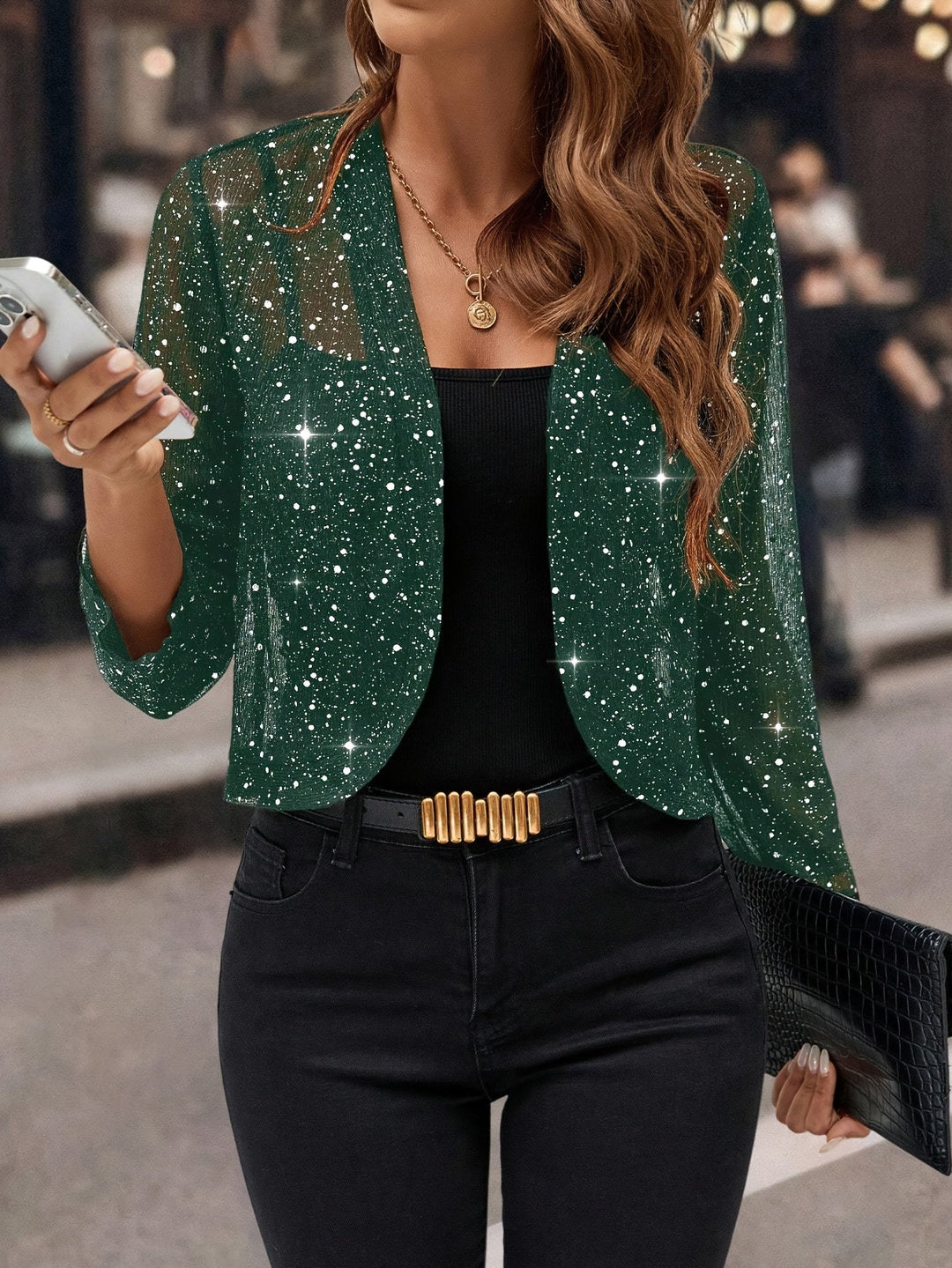 Elaine | Shimmer Cropped Jast