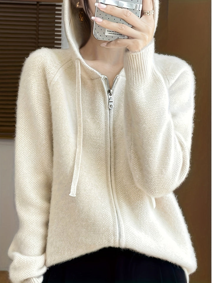 Bianca | Gehulde Rits-Voorkant Cardigan