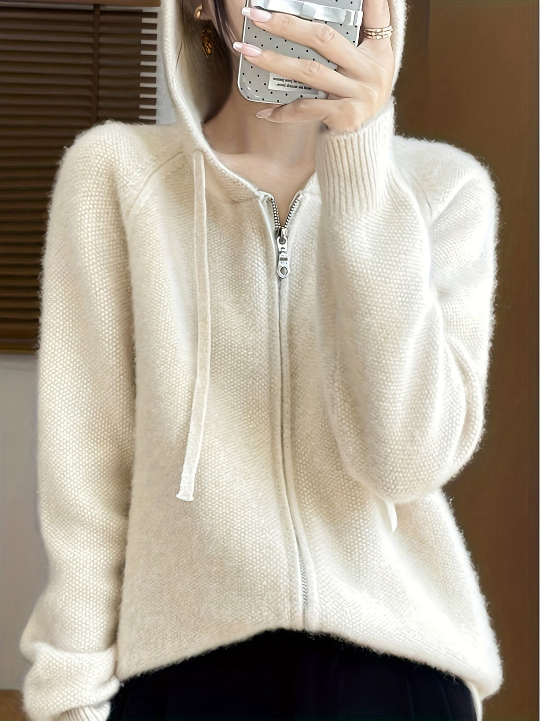 Bianca | Hoodie Cardigan met Rits