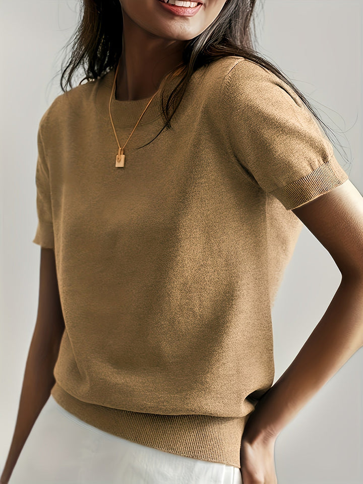 Leah - Casual Korte Mouw Top