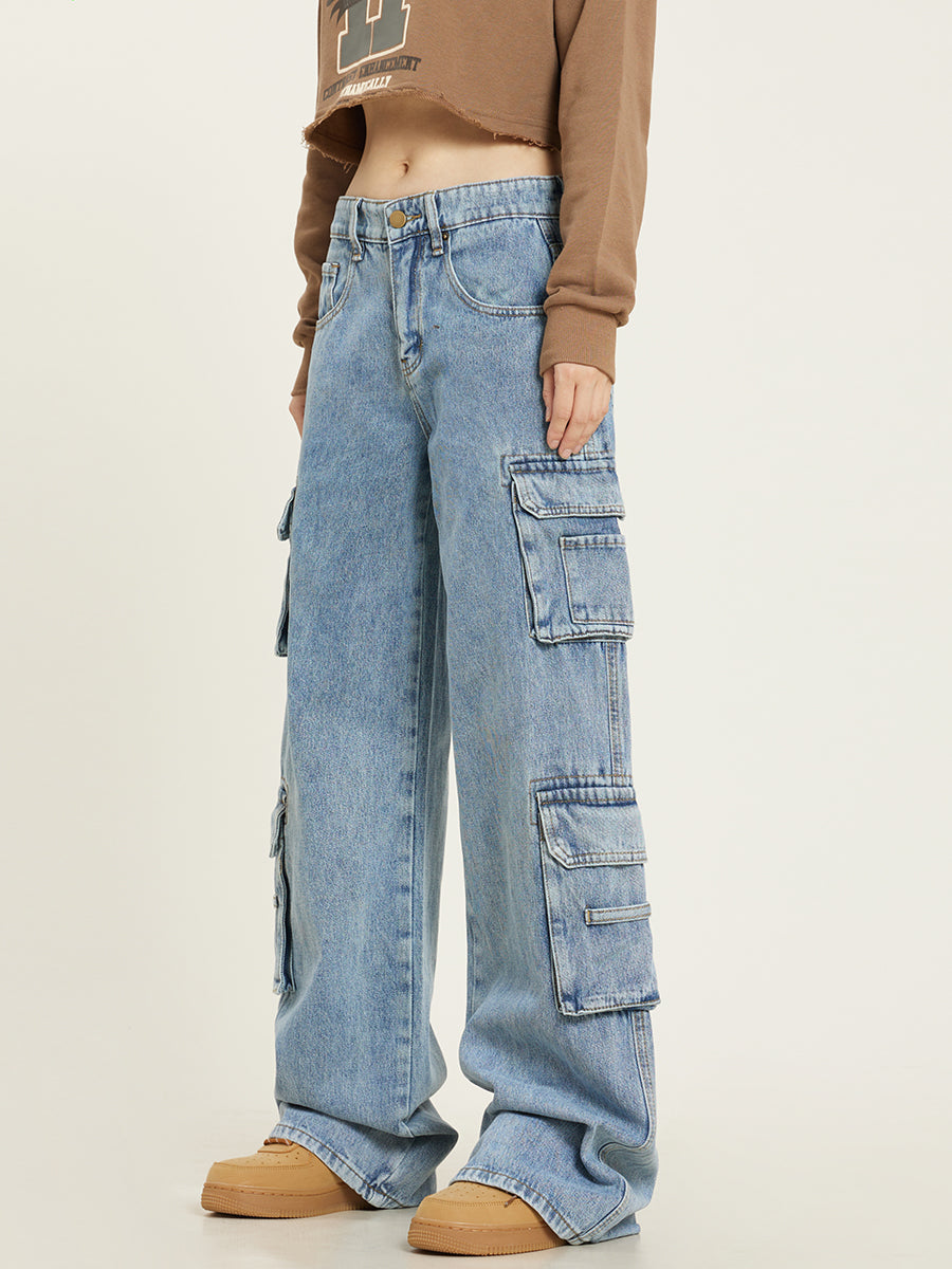 Baggy Cargo Jeans Voor Dames Met Relaxte Pasvorm