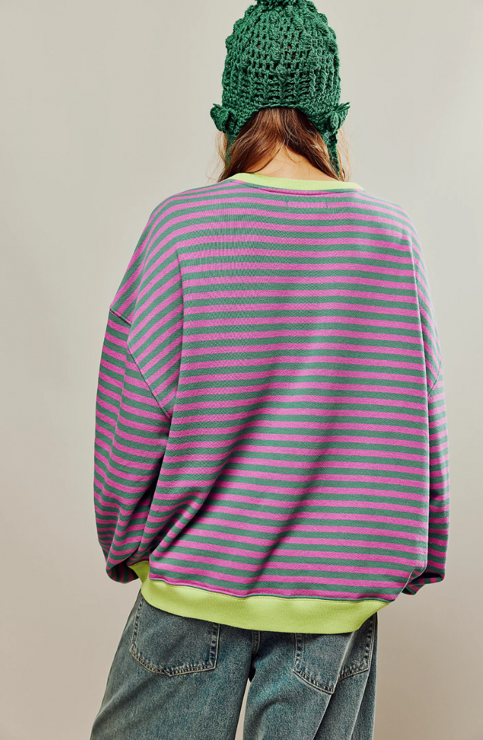 LINDA - OVERSIZED GESTREEPTE TRUI
