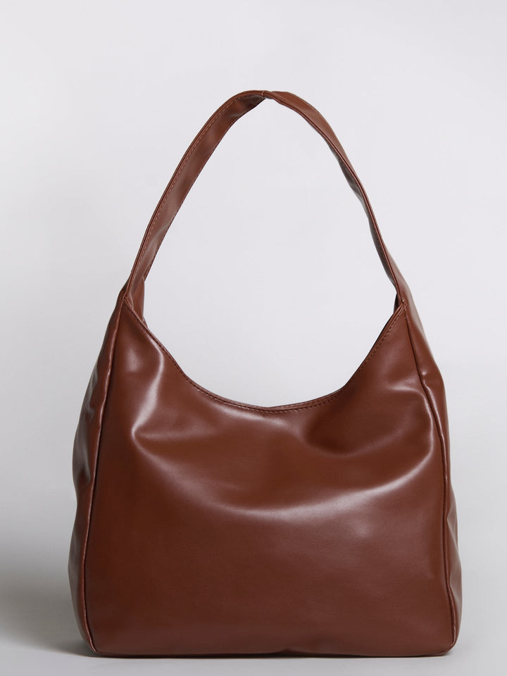 Minimalistisch vegan leer hobo schoudertas