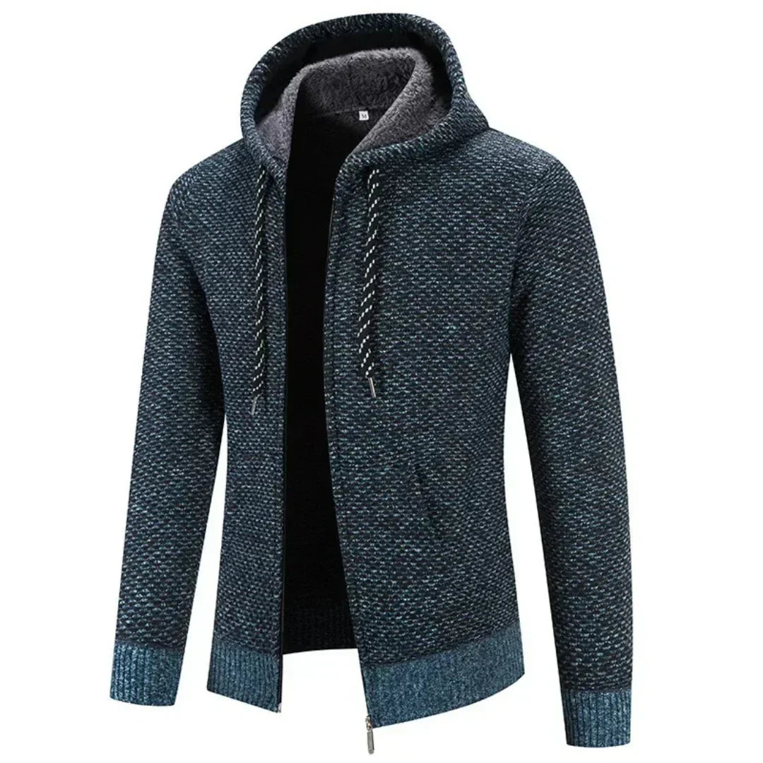 Heren Hoodie Casual Zip-Up Brei Cardigan