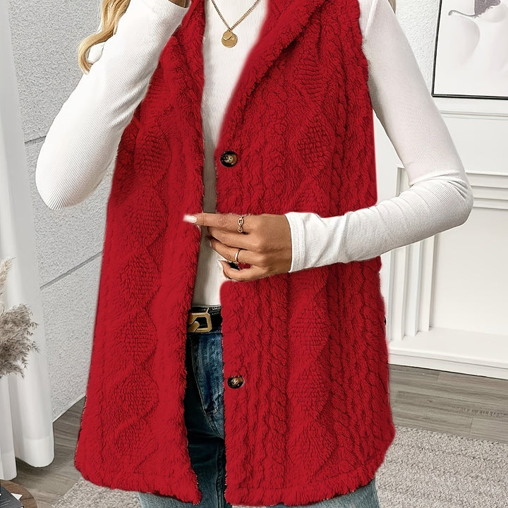 Lorna | Gezellige Hooded Mouwloze Vest