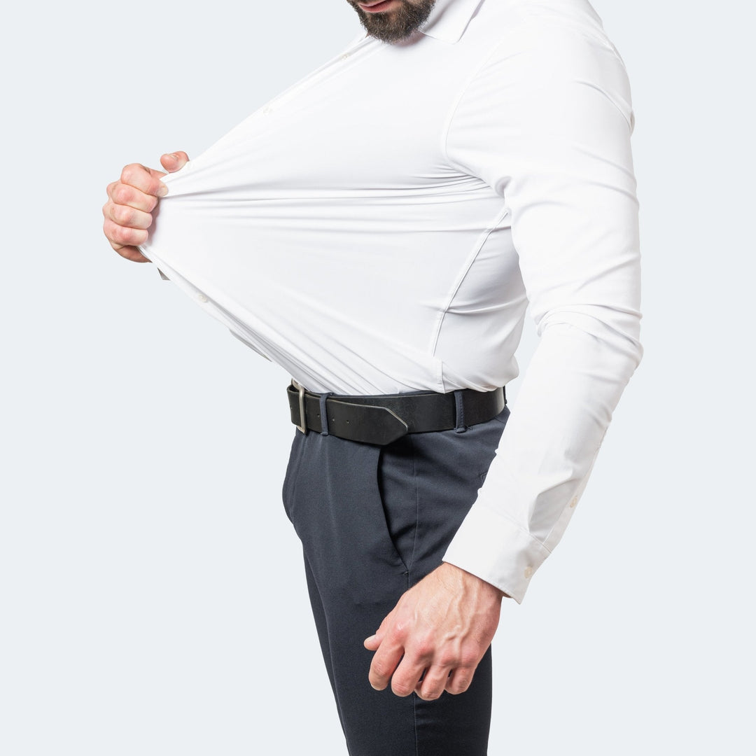 Heren Overhemd Wit - Extreme Stretch & Strijkvrij