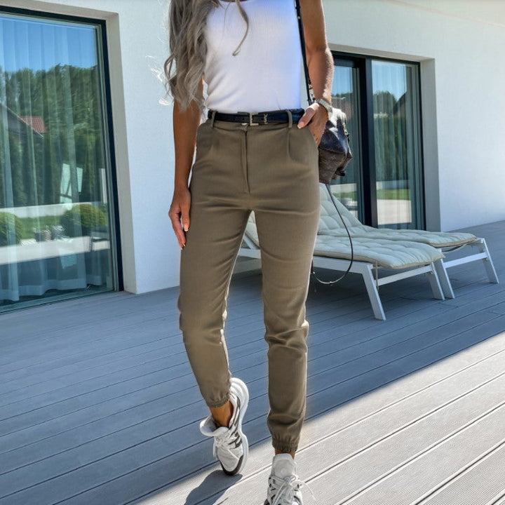 Stijlvolle Chino Broek Met Hoge Taille
