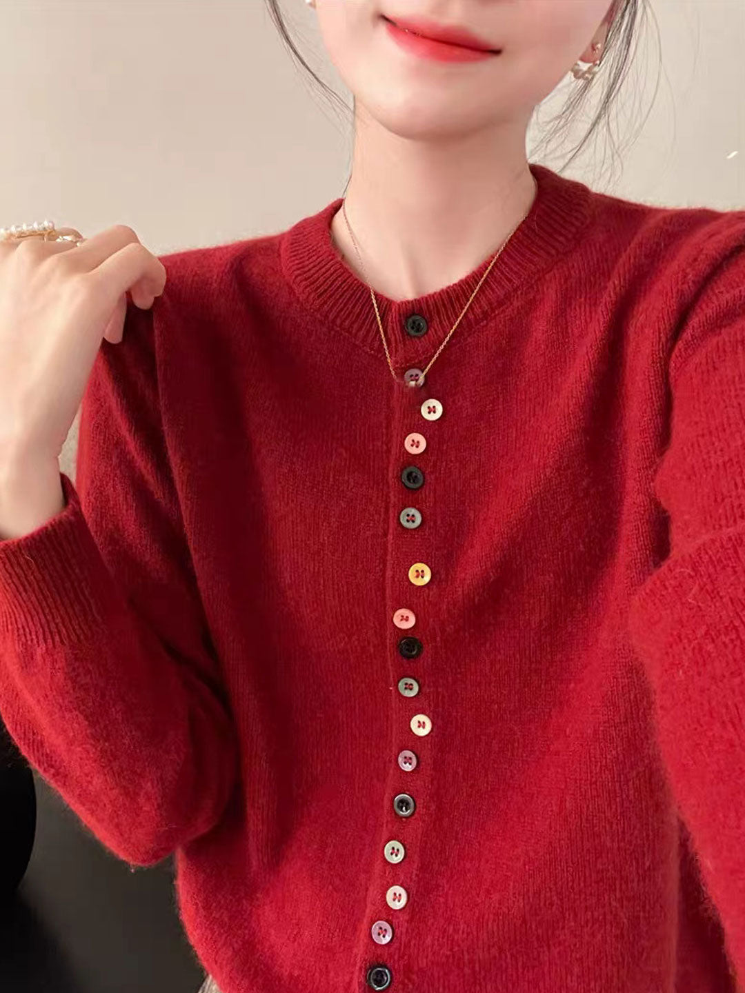 CANDY – FIJNE GAREN ACCENT CARDIGAN