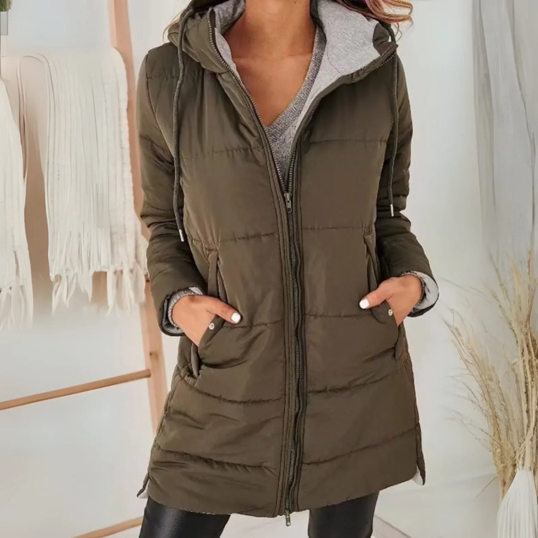 Rae - Casual Capuchonnschildpadden-Donsjas