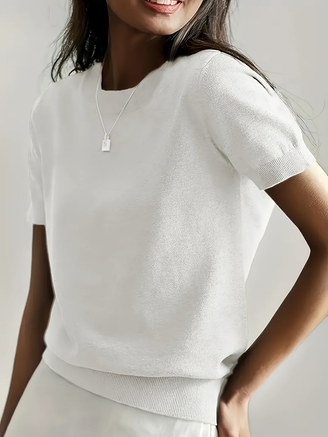 Leah - Casual Korte Mouw Top