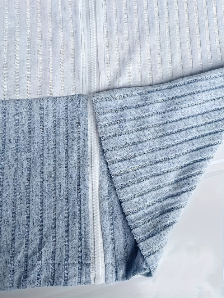 Cecilia | Getextureerde Kleurblok Hooded Jast
