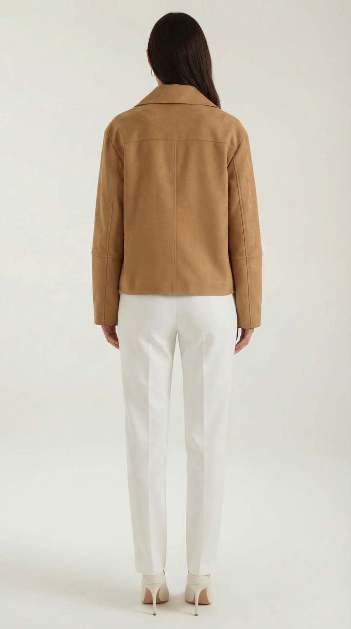 Korte Jacke Met Knopsluiting Voor Casual Dagen