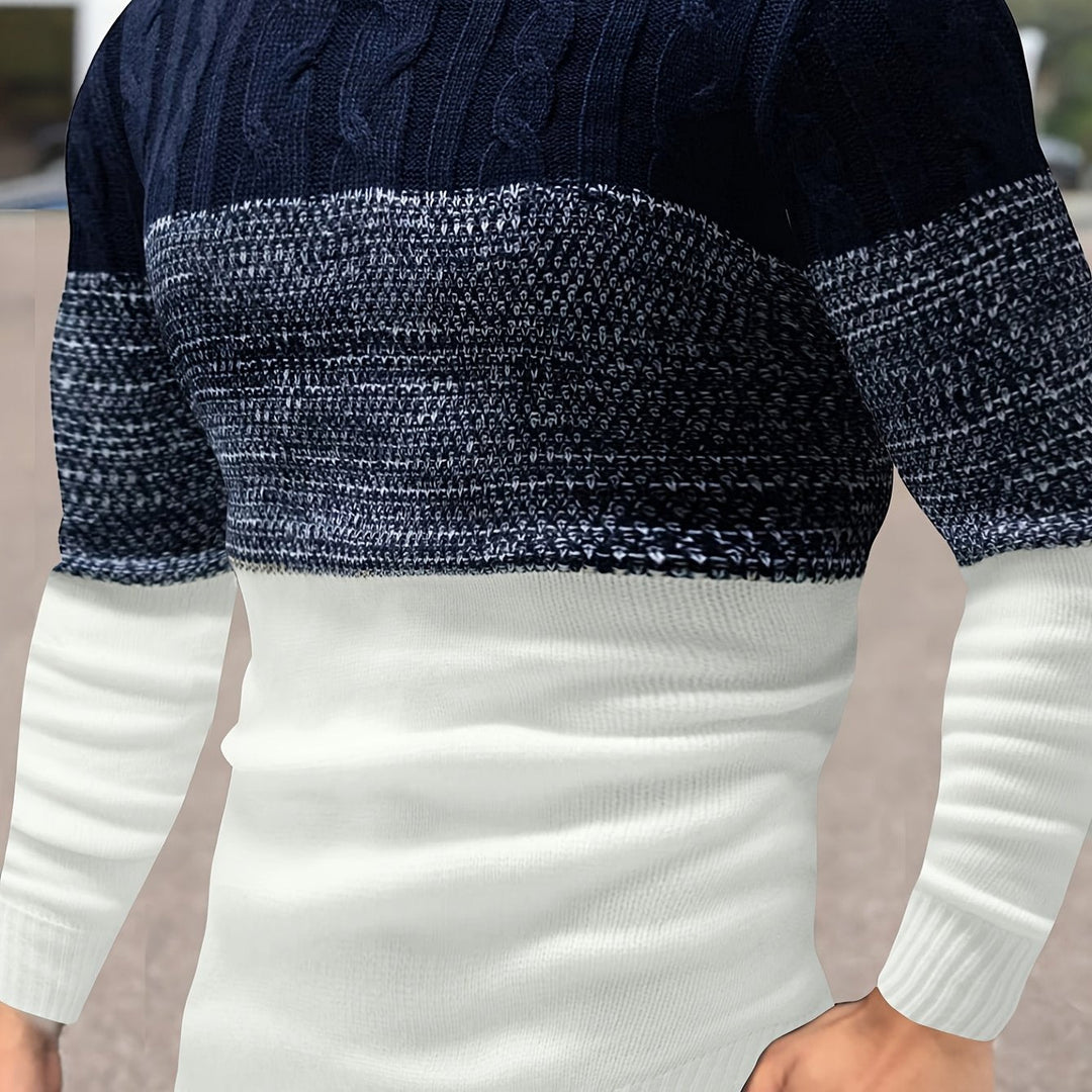 Graham | Kleurblok Crew Neck Trui